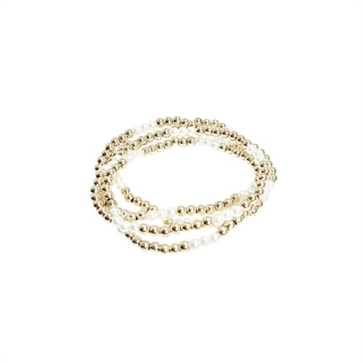 Pulsera Set x3 dorada y blanca 