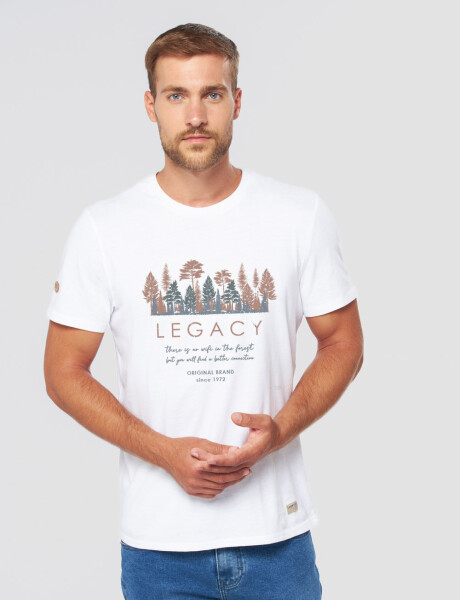 REMERA ESTAMPADA MANGA CORTA Blanco