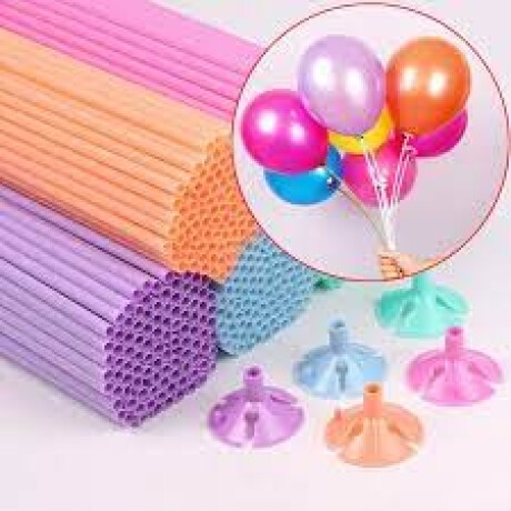 Palitos para Globos x20 Celeste Pastel