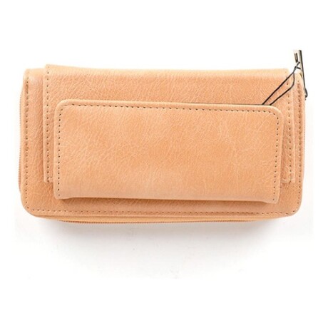 Billetera Canva Doble 19x10cm Beige