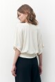 Blusa satinada beige