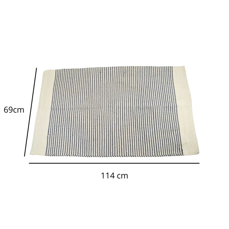 Alfombra con flecos 69x114cm NATURAL Y NEGRO