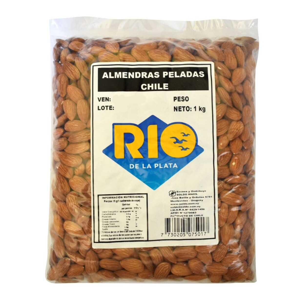 ALMENDRAS PELADAS CHILE RIO DE LA PLATA 1 KG 