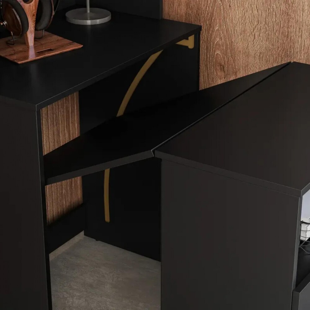 Escritorio Repisa Multifunción Duo Negro