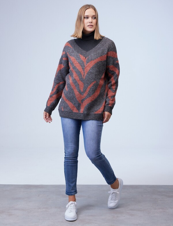 Buzo Print Oversize MULTI/GRIS