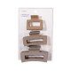 Pinza de cabello 3pcs marrón
