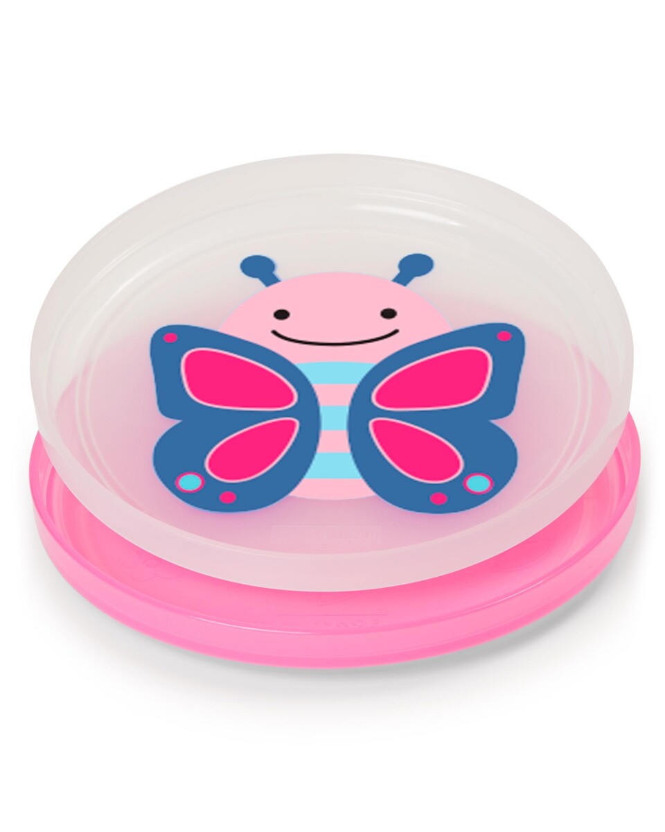 Set 2 platos con antideslizante diseño mariposa 