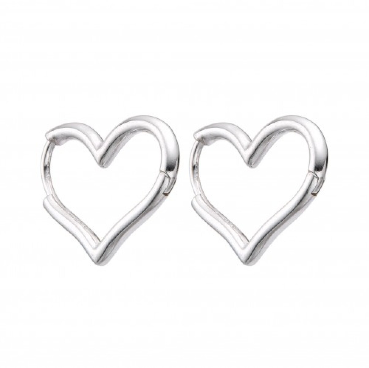 Par de aros de plata 925, CORAZÓN. 