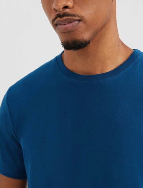 CAMISETA BÁSICA MANGA CORTA AZUL