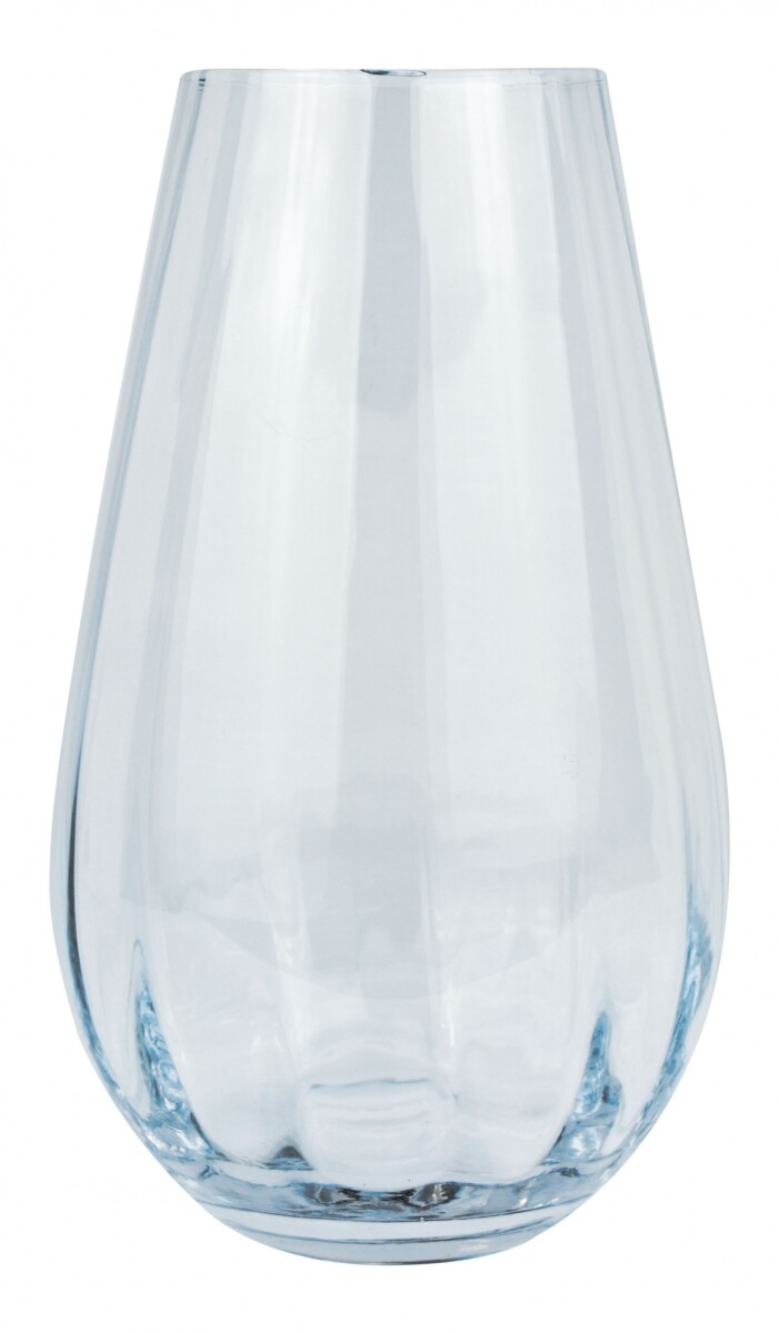 FLORERO VIDRIO LABRADO LINEAS ANCHAS F/PERA 25.5CM ALTO 9CM DIAM 24628 