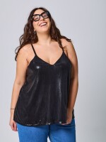Musculosa Dance Negra rayas