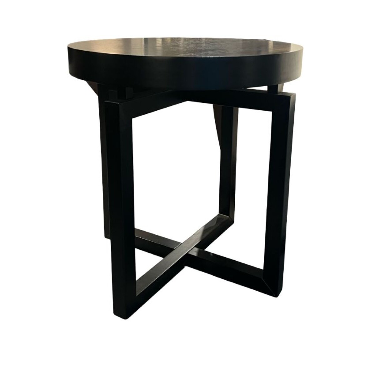 Mesa lateral redonda negra 