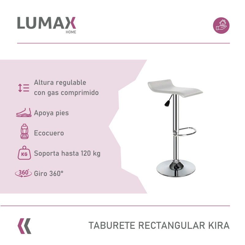 Taburete Kira para Bar Blanco