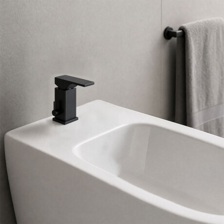 BIDET MONOCOMANDO PARA BAÑO NEGRO MATE LINEA SAUCO NEGRO