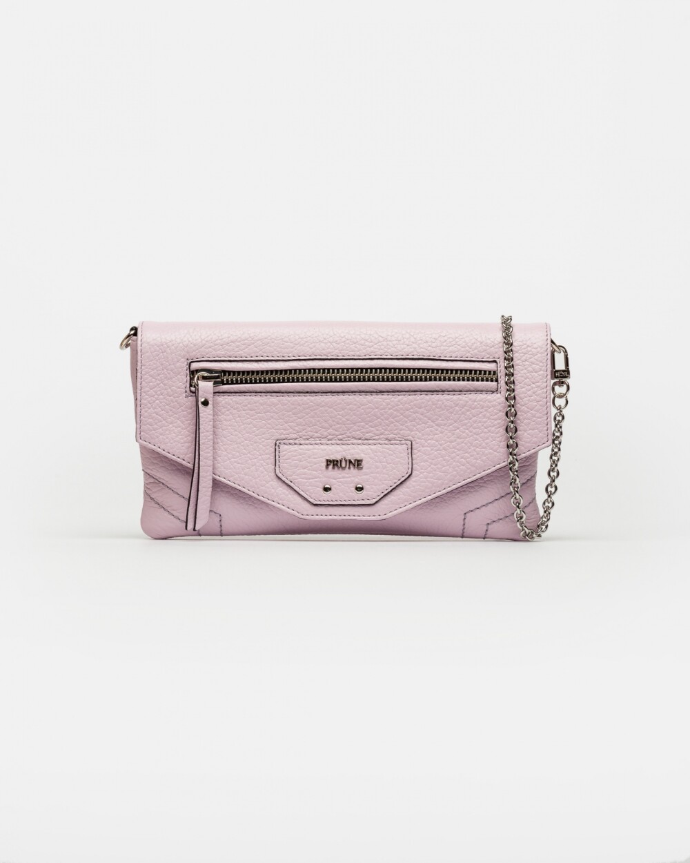 Bandolera Harper En Cuero Graneado Rosa