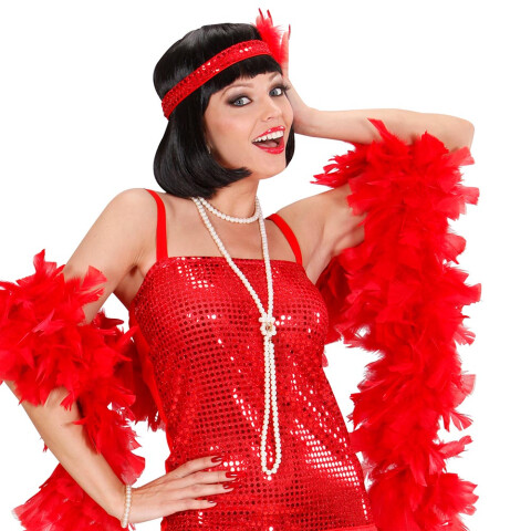 Boa De Plumas Rojo