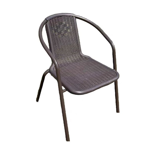 SILLA EXTERIOR SIMIL RATAN PVC - MARRÓN SILLA EXTERIOR SIMIL RATAN PVC - MARRÓN