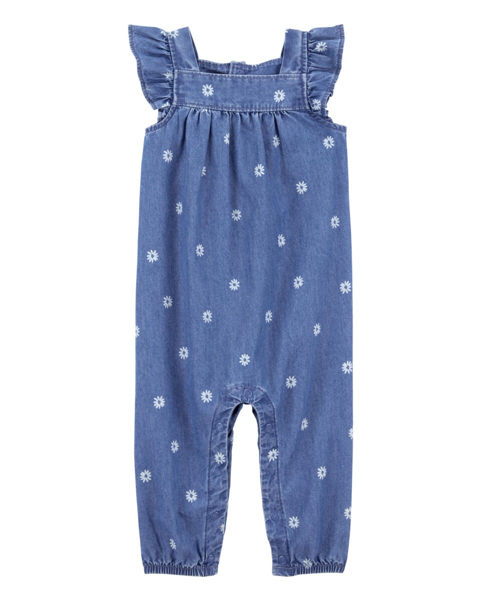 Monito de chambray, diseño floral 