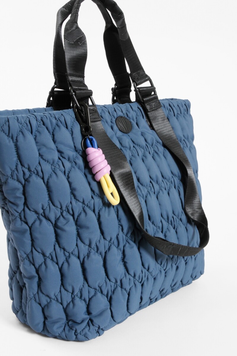 Cartera shopper puffy azul