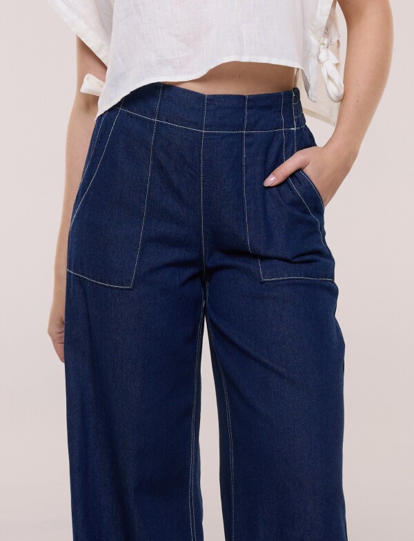 Jean Pull On Wide Leg JEAN OSCURO