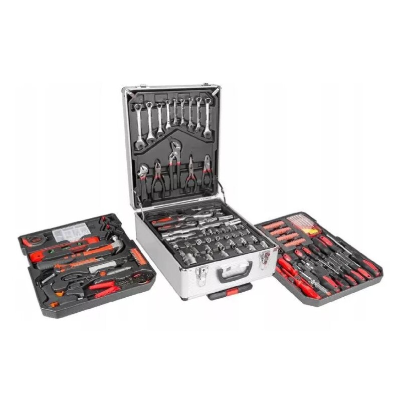 Valija de Herramientas Lumax con 450 Accesorios y Carrito Valija de Herramientas Lumax con 450 Accesorios y Carrito