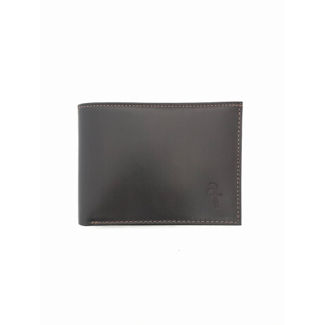 Billetera Caballero De Cuero Con Divisiones 141 - Marron Negro