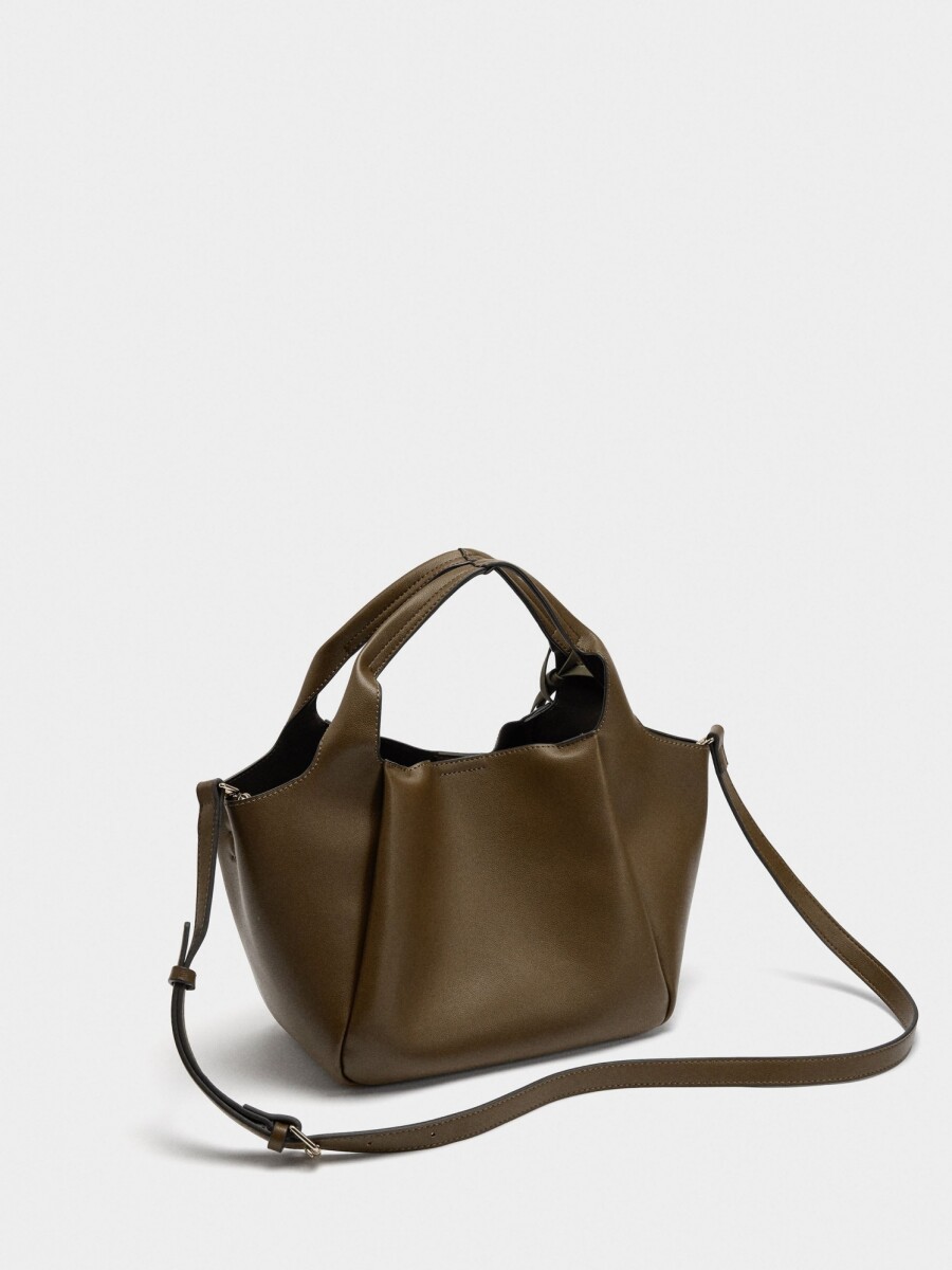 Bolso Tote Con Penduro camel