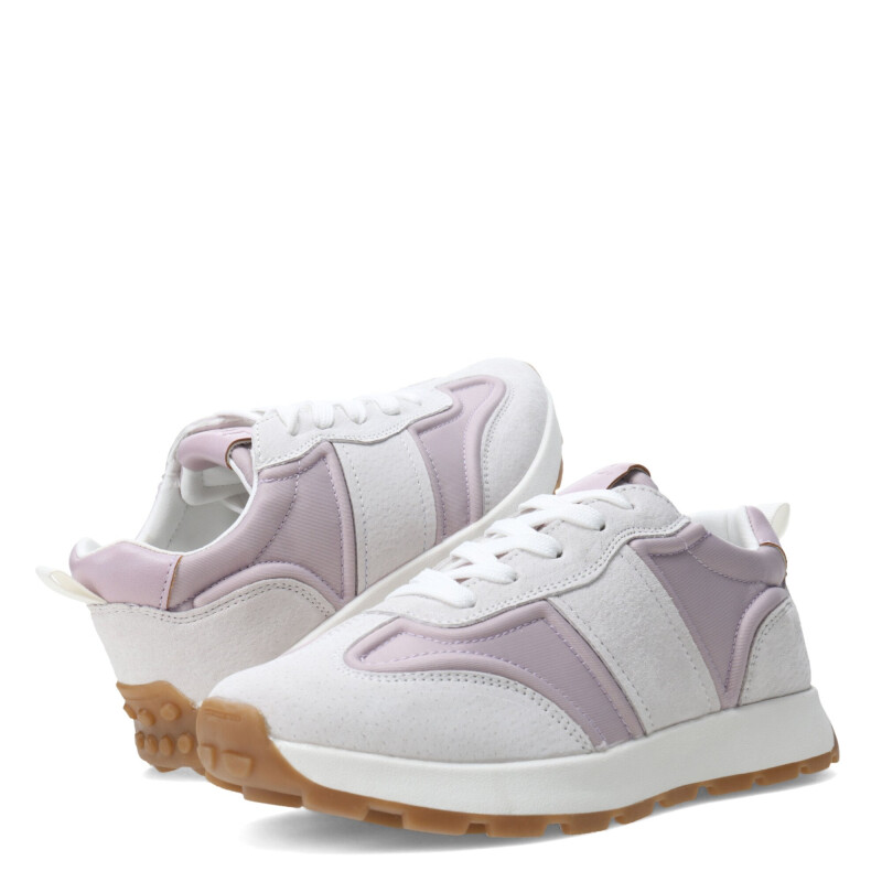 Championes de Mujer Miss Carol URTI Gris - Blanco - Lila