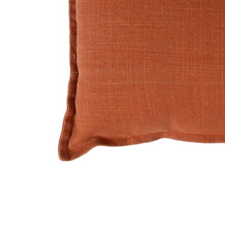 FUNDA ALMOHADÓN ALGODON NARANJA C BORDE TERRACOT