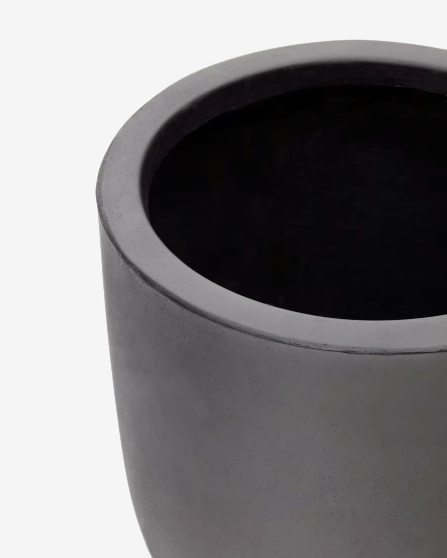 Macetero Aiguablava de cemento negro Ø 39 cm Macetero Aiguablava de cemento negro Ø 39 cm