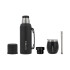 Set Termo de Acero Inoxidable Doble Capa y Doble Pico de 1 litro Color Negro + Mate + Bombilla Set Termo de Acero Inoxidable Doble Capa y Doble Pico de 1 litro Color Negro + Mate + Bombilla