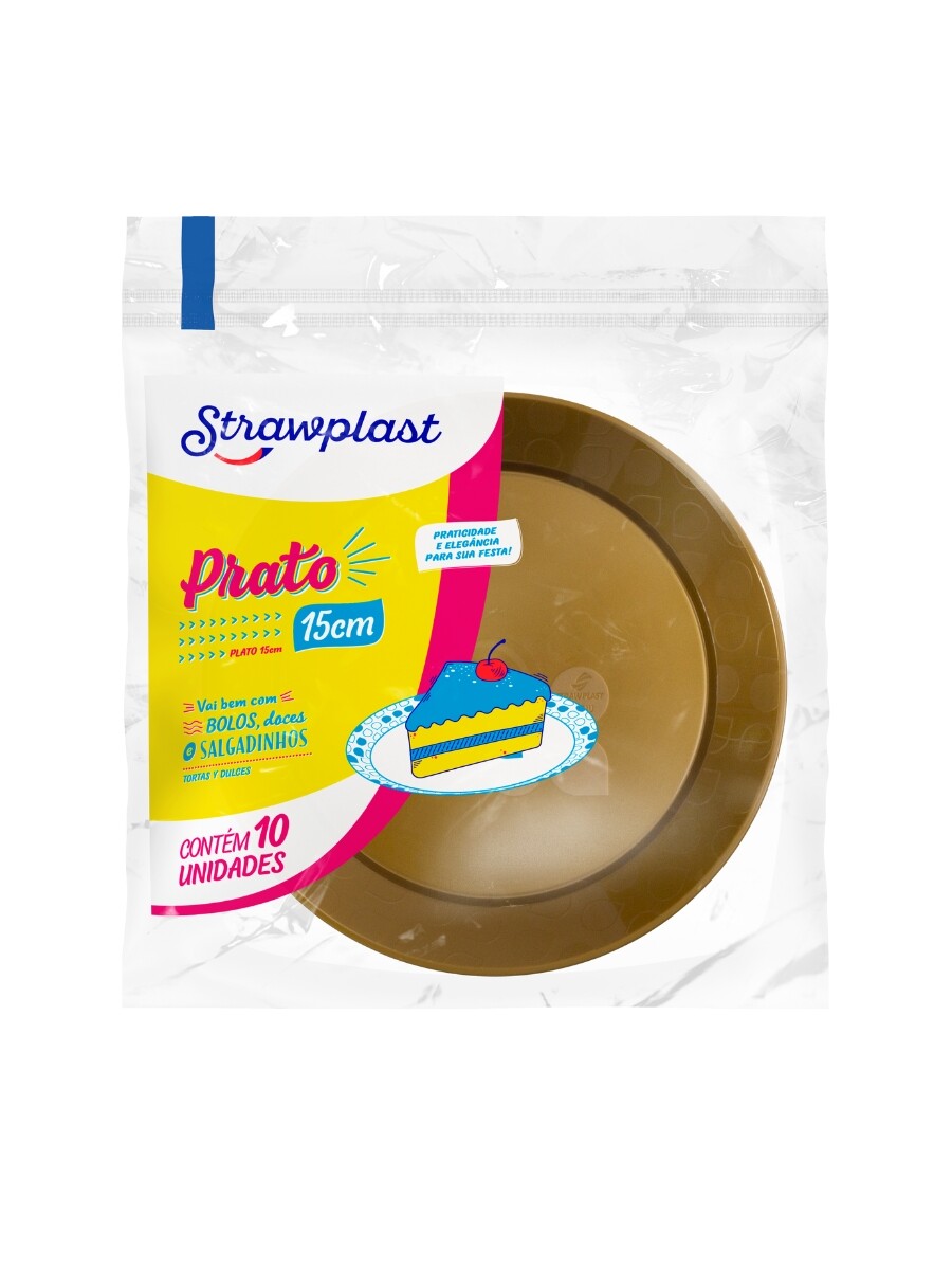 PLATOS REDONDOS 15cm dorado