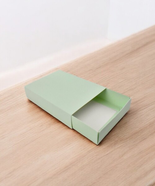 Caja tipo fosforo 10x14x3 cm VERDE AGUA