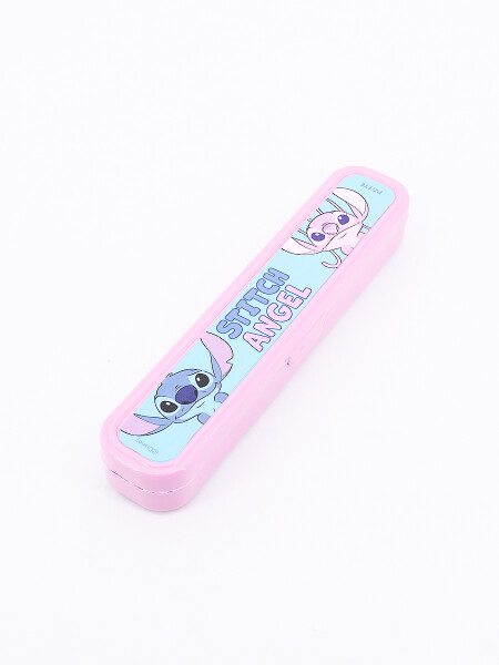 ESTUCHE MULTIUSO STITCH Y ANGEL ROSADO