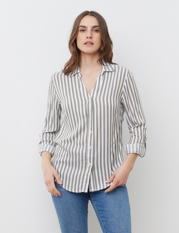 Camisa Lineas OLIVA