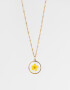 Cadena Corta con Dije Con flores Cadena Corta Con Dije Flor - Dorado