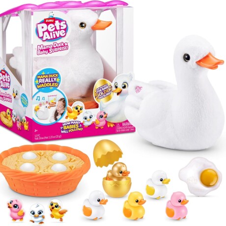 Figura Pets Alive Mamá Pato con Bebés 001