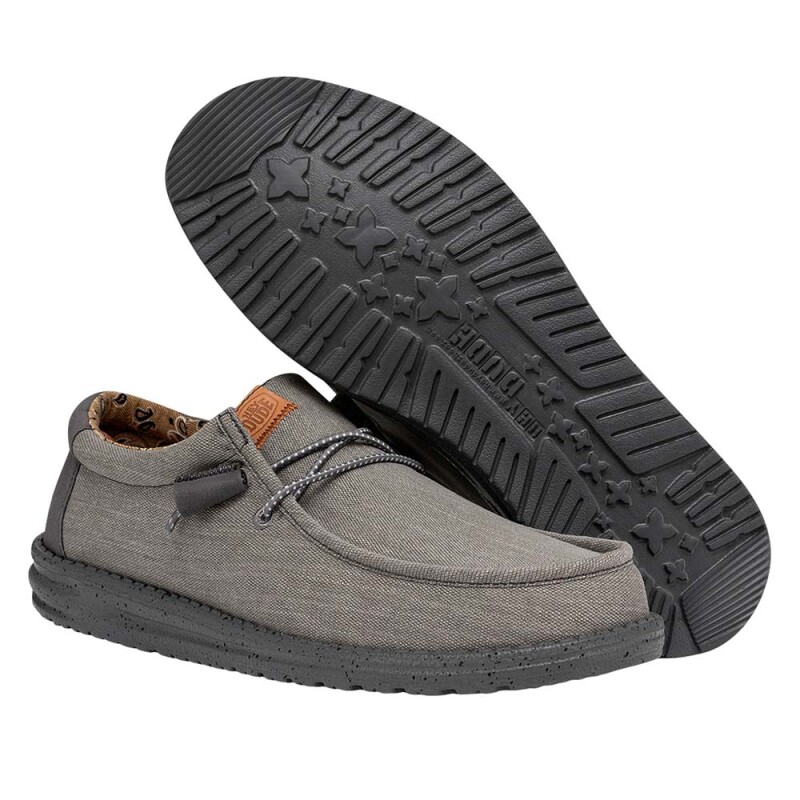 Wally Washed Canvas Hombre Charcoal