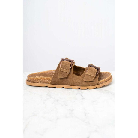 Sandalia Gamuza Camel