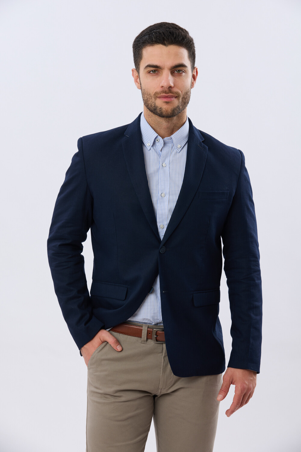 SACO DE LINO Azul