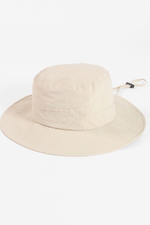 Gorro bucket pescador ajustable beige
