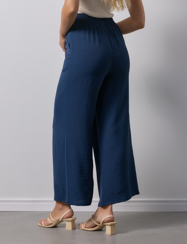 Pantalon Wide Leg Solid AZUL