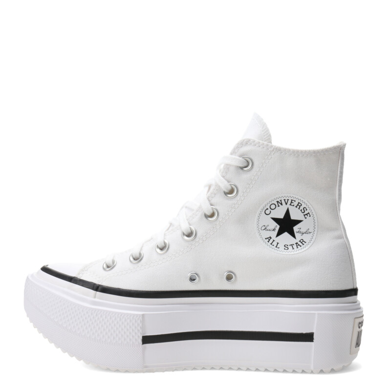 Championes Unisex Converse Ctas Lift Double Stack HI Blanco - Negro