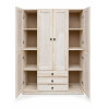 Ropero Madera Pino Macizo 6 Puertas Placard - Blanco Ropero Madera Pino Macizo 6 Puertas Placard - Blanco