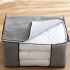 Pack X5 Organizador De Tela Funda Sabanas Mantas Acolchados Color Variante Gris