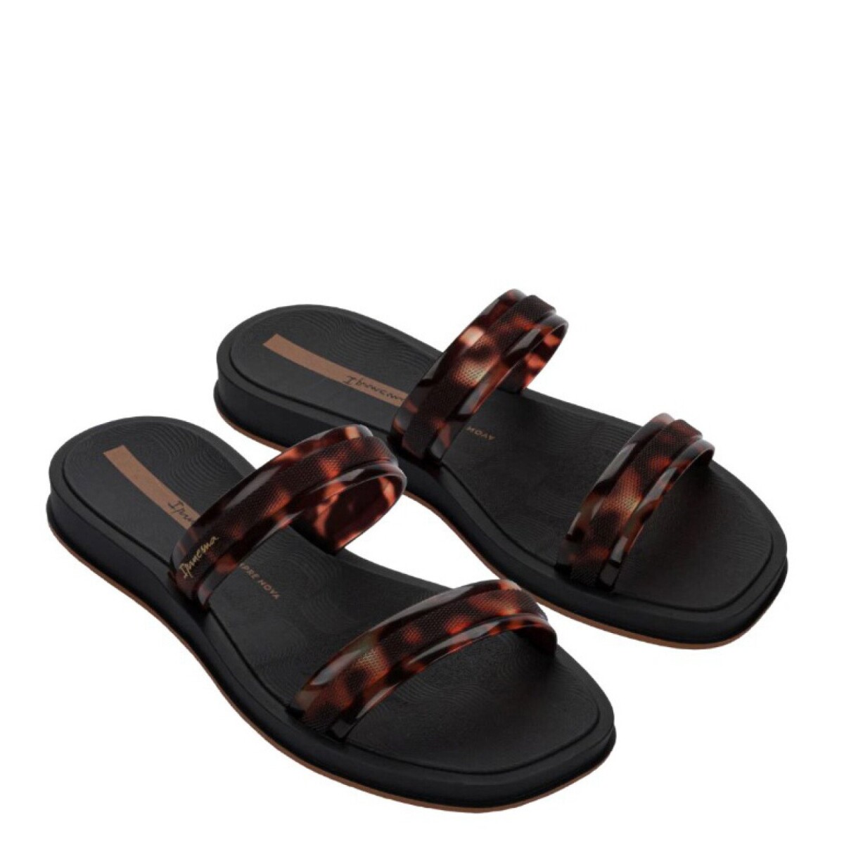Sandalia de Mujer Ipanema Glow Trendy Slide Ad - Negro - Marrón 
