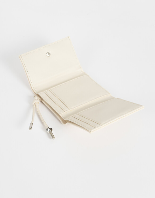 Billetera Billetera Cuerina Solapa - Blanco Crudo