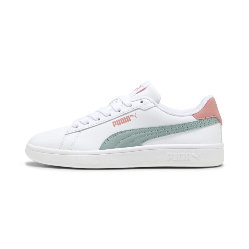 Championes Puma Smash 3.0 L de Mujer - 392031 19 Blanco-verde Agua