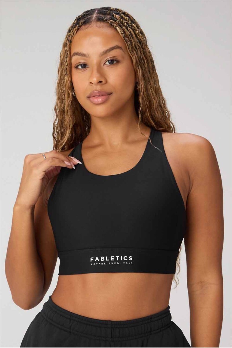 Bra No-Bounce High Impact Sports Mujer - Black/Classic White 