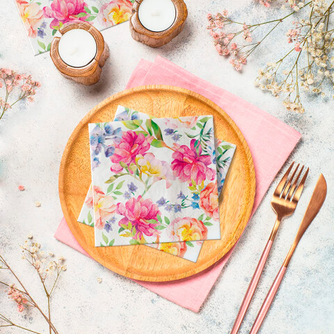 Servilleta Orquídea y Peonía x20 Servilleta Orquídea y Peonía x20